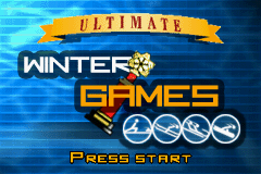 Ultimate Winter Games title screen for GameBoy Advance